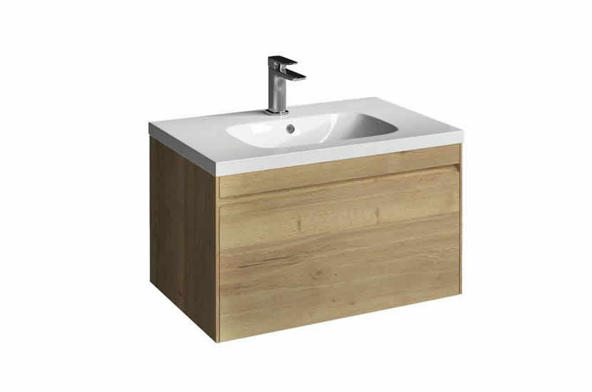 Hampton 700mm 1 Drawer Basin Oak