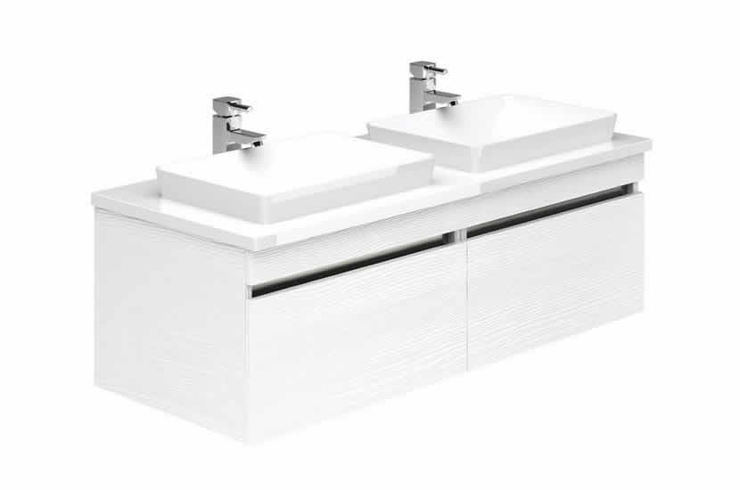 Knightsbridge 1200 Double Sink Okasha White