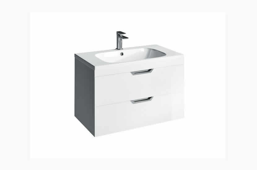 Madison 800mm 2 Door Orca Basin White