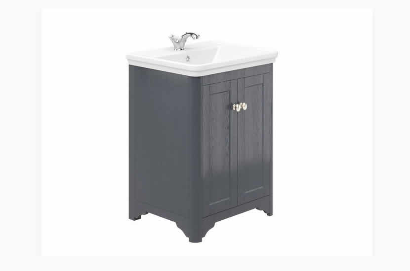 Oxford 600 Floor Mounted Unit Indigo Ash