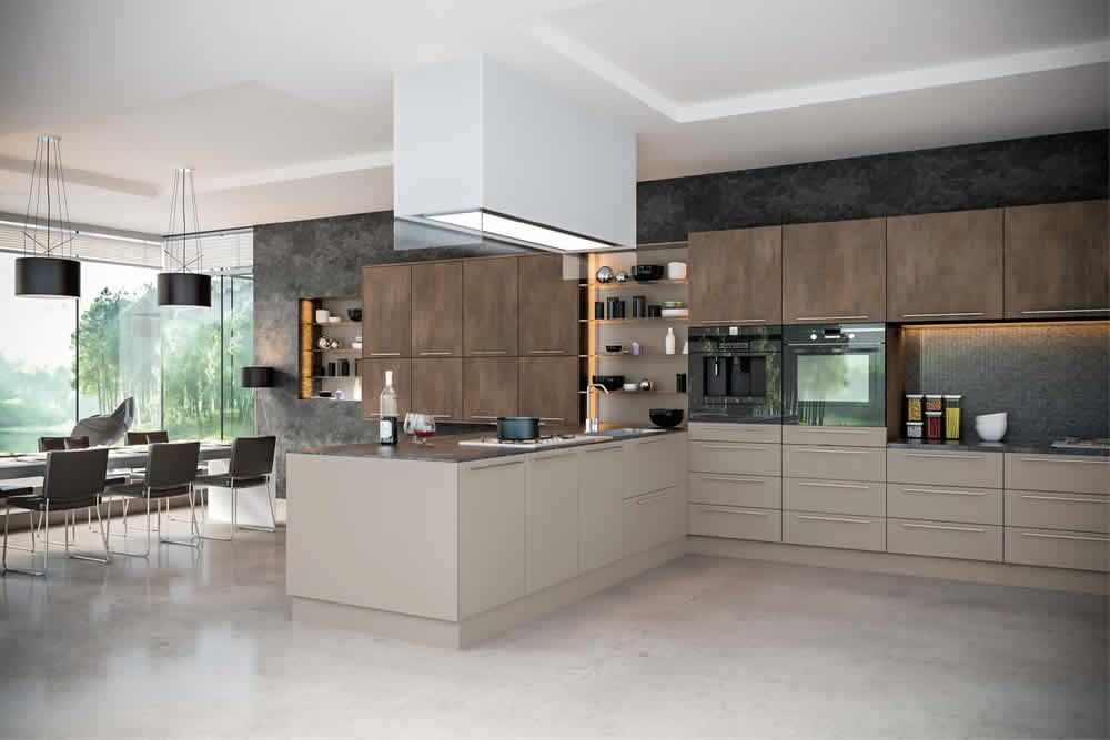 Valore Grey Brown Metallo Stone Grey Kitchen