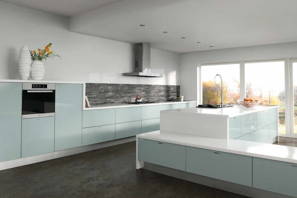 Zurfiz Metallic Blue Kitchen