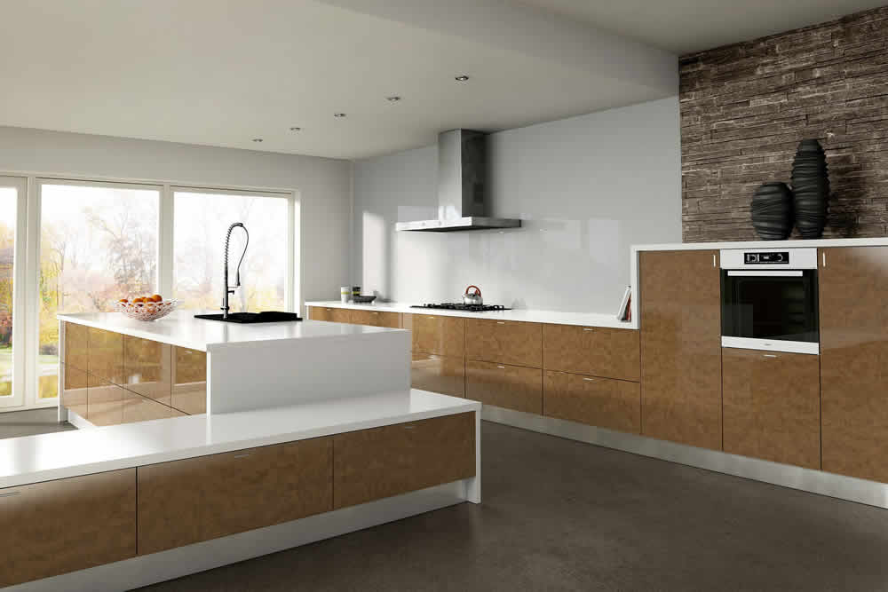 Zurfiz Ultra Gloss Copperleaf Kitchen